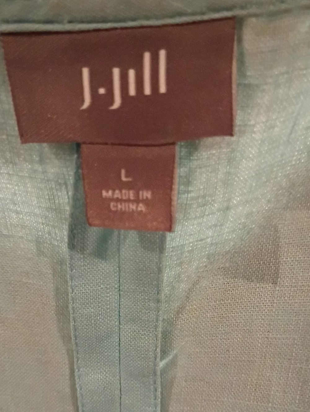 j.jill Light Blue Scoop Neck Linen Dress